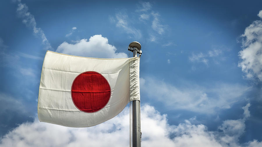 Japanese Flag 5 Photograph by Bill Chizek