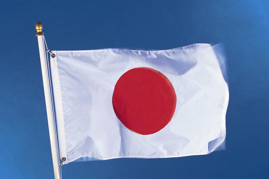 Japanese flag Photograph by Comstock