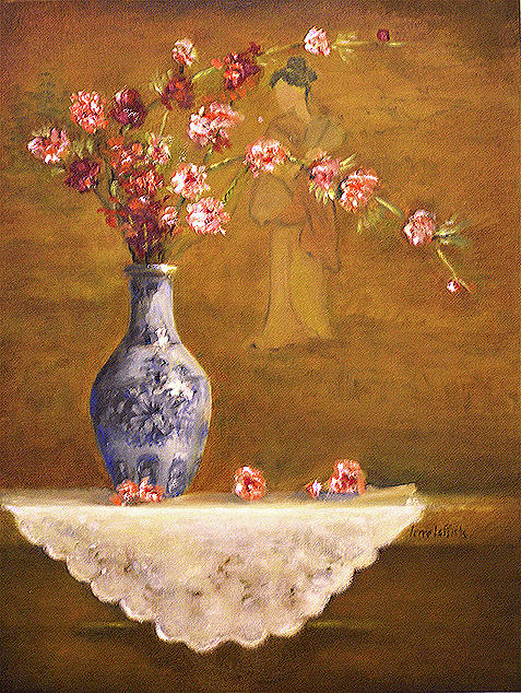 Japanese flowers Painting by Terre Lefferts
