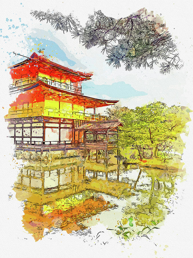 Japanese Garden 2, Ca 2021 By Ahmet Asar, Asar Studios Painting