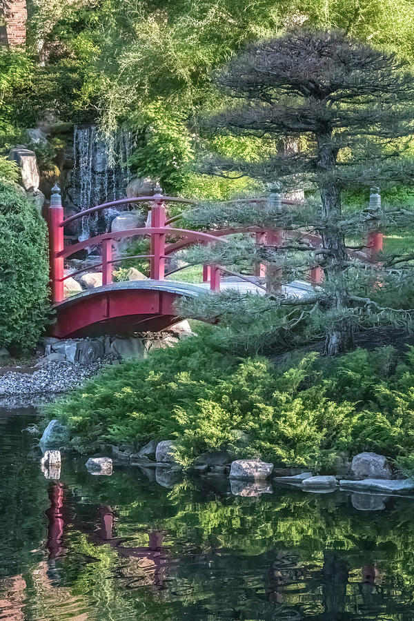 Japanese Garden #5 - Bridge vertical Photograph by Patti Deters