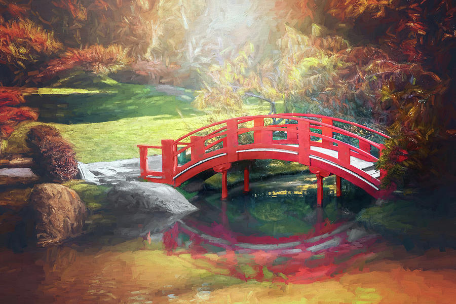 Japanese Garden and Bridge Toulouse France  Photograph by Carol Japp