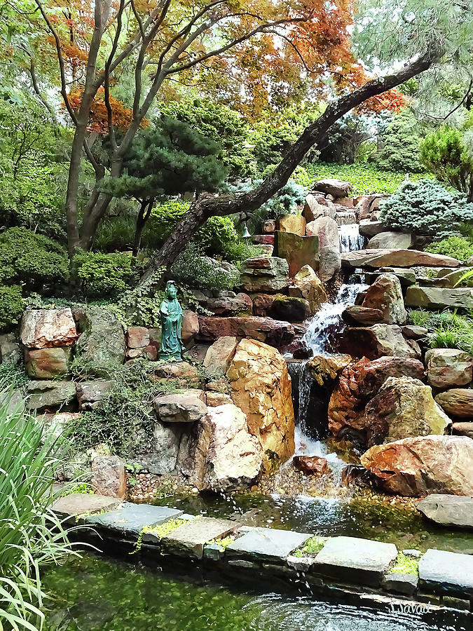 Japanese Garden in Autumn Photograph by Susan Savad