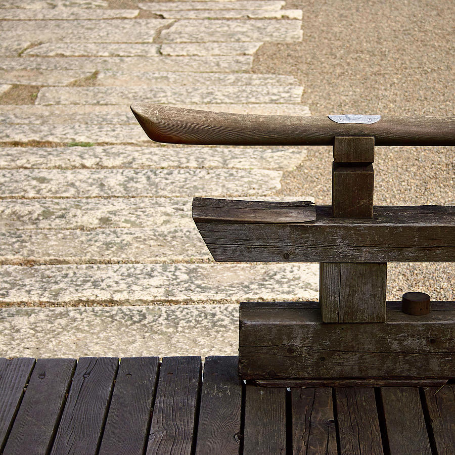 Japanese Garden Railing Photograph by Whitney Goodey Japanese Garden Railing Photograph by Whitney Goodey