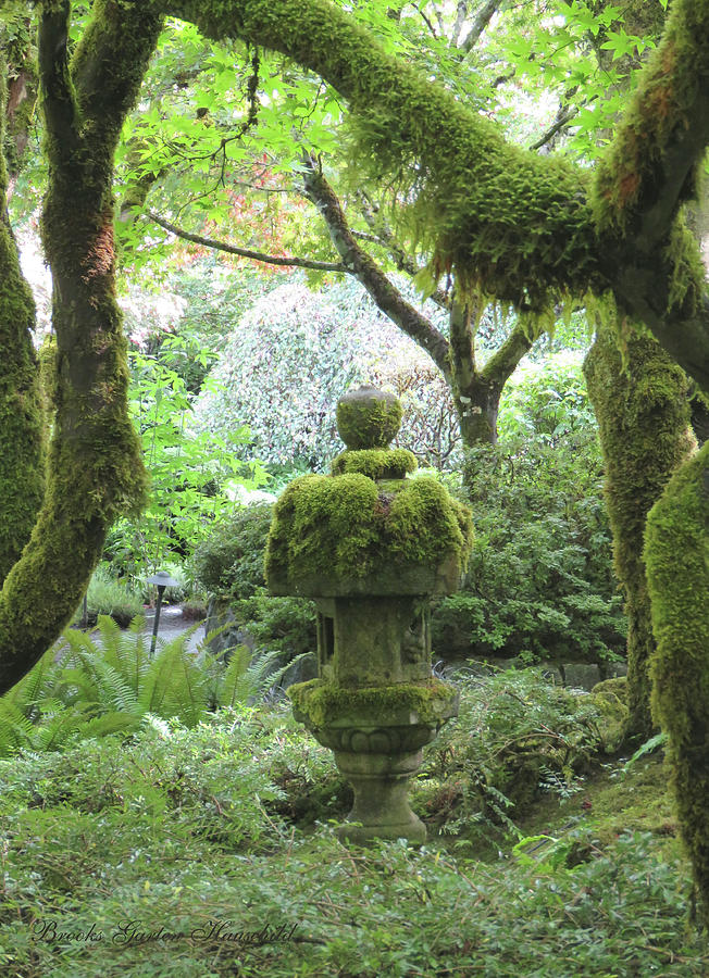 Japanese Garden Statuary - Butchart Gardens - Victoria BC Vancouver Island - Nature Photography Photograph by Brooks Garten Hauschild