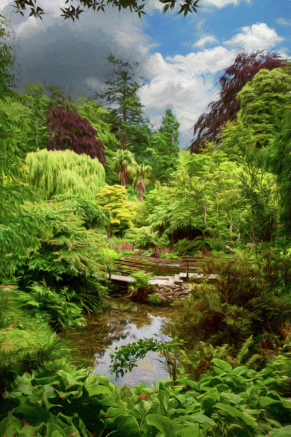 Japanese Gardens at Powerscourt Digital Art by John Haldane