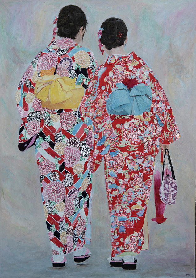 Japanese Girlfriends Painting by Masami IIDA