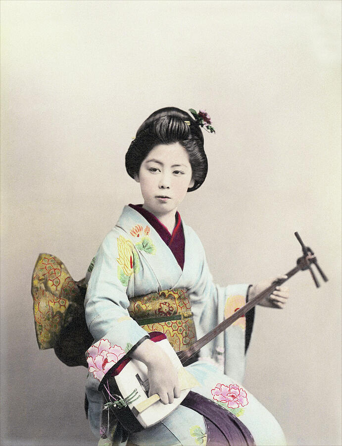 Japanese Hand Colored Photography, c1880-1890 Photograph by Kusakabe ...