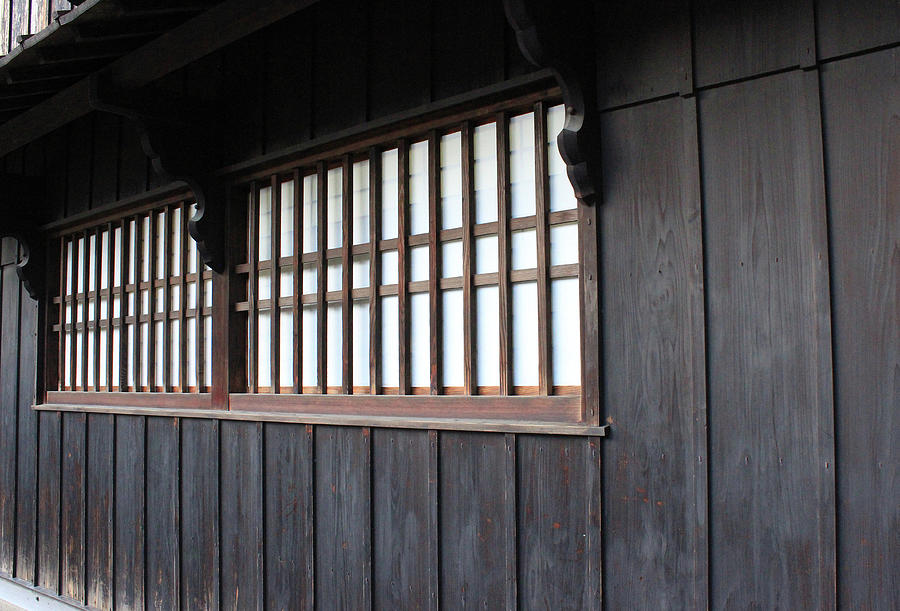 Architecture Photograph - Japanese house lattice window by Kaoru Shimada