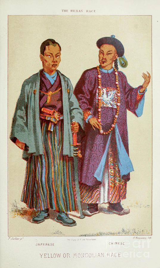 Japanese Left and Chinese Right a1 Photograph by Historic illustrations ...