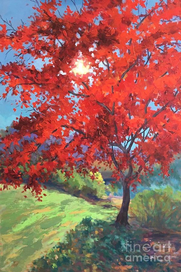Japanese Maple Painting by Anne Marie Brown