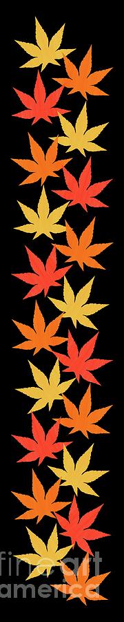 Japanese Maple Leaves Banner Digital Art by Donna Mibus