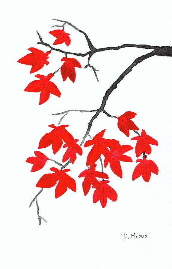 Japanese Maple Tree Painting by Donna Mibus