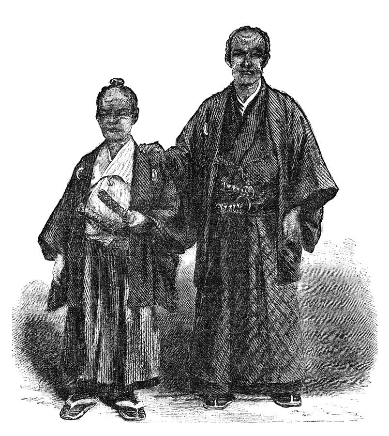 Japanese Nobility, 1860 Photograph by Granger