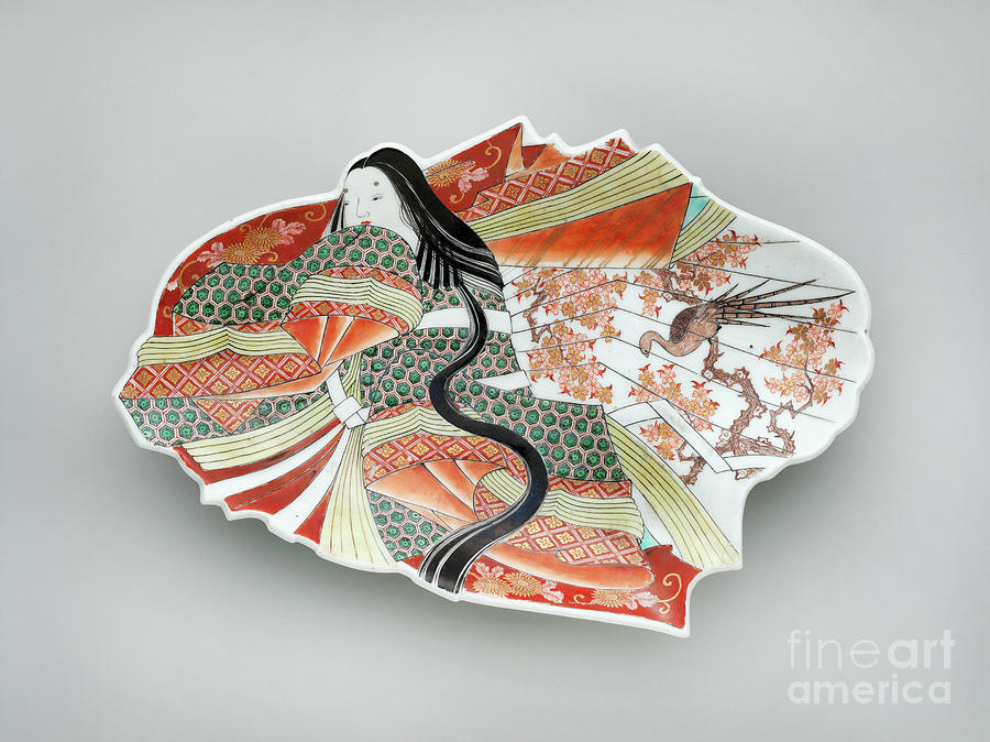 Japanese Porcelain Dish, c1780 Ceramic Art by Granger