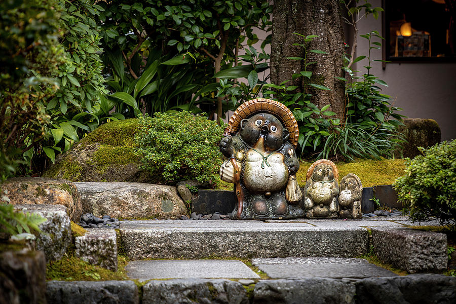 Japanese raccoon traditional statue  Photograph by Gualtiero Boffi