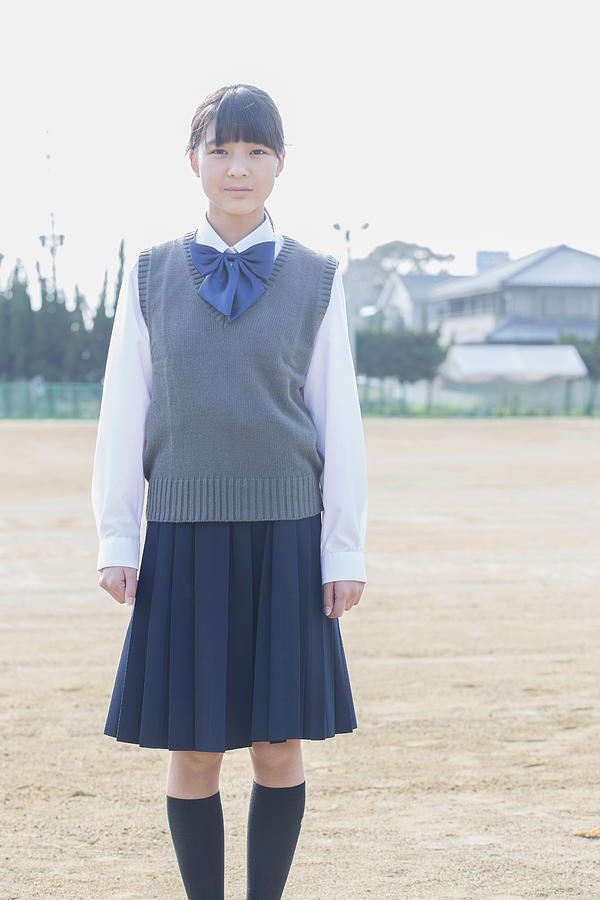 Japanese schoolgirls to stand still Photograph by Milatas