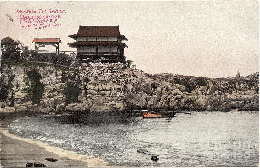 Beach Photograph - Japanese Tea House Lovers Point Pacific Grove 1904 by Monterey County Historical Society