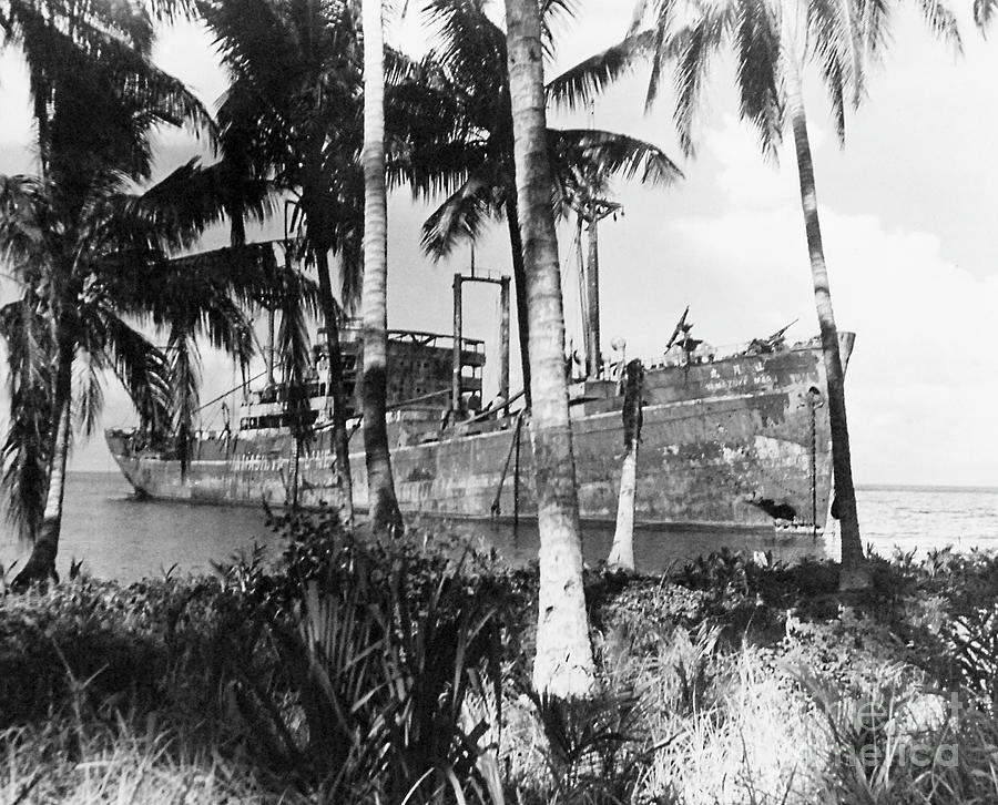 Japanese Troopship Yamasuki Maru - Guadalcanal, 1943 Photograph by Granger