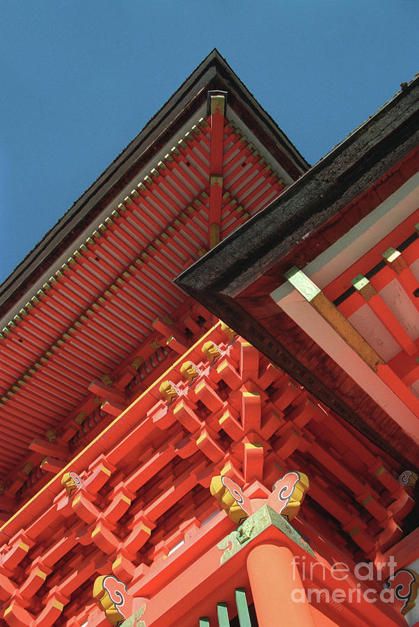 Japanese Usa temple photograph - Shinto Chevrons Photograph by Sharon Hudson