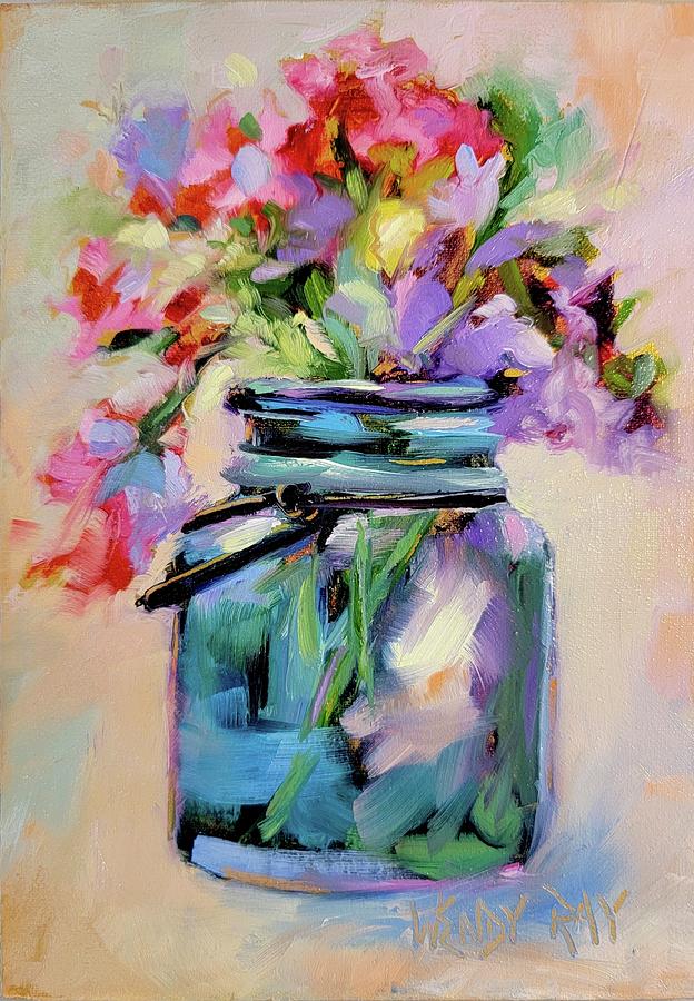 Jar of Bounty Painting by Wendy Ray