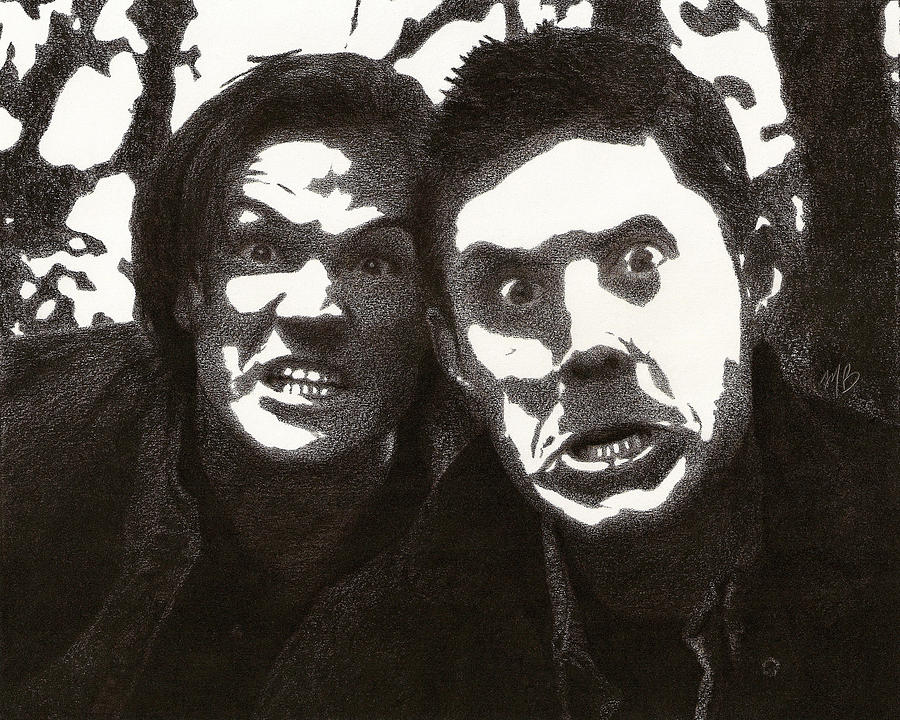 Jared and Jensen Drawing by Mark Baranowski