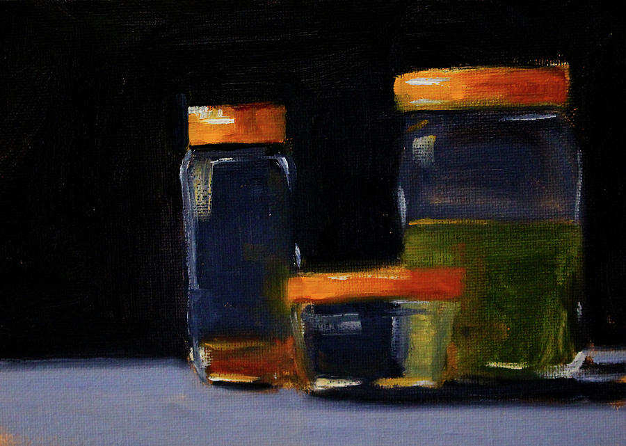 Jars Painting by Nancy Merkle