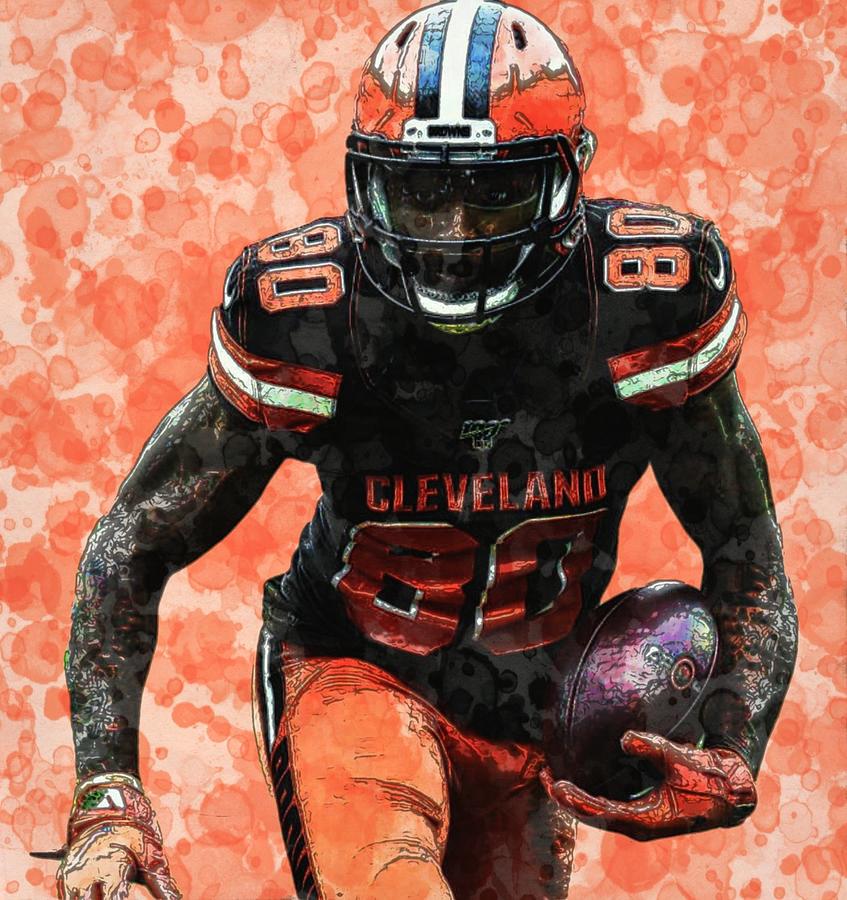 Jarvis Landry Browns WR Digital Art by Bob Smerecki - Fine Art America