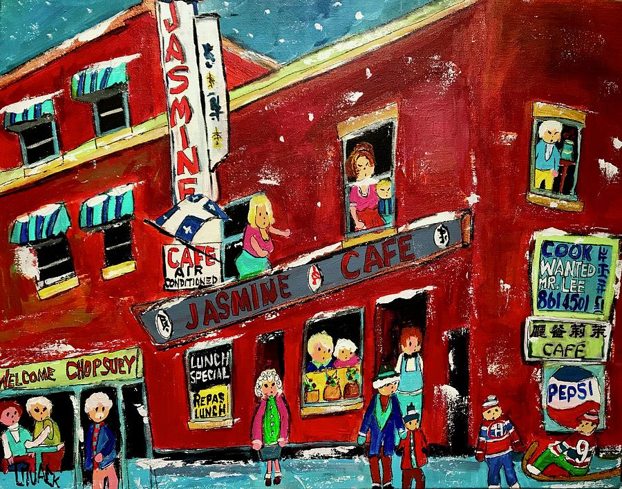 Jasmine Cafe Chinatown Painting by Michael Litvack