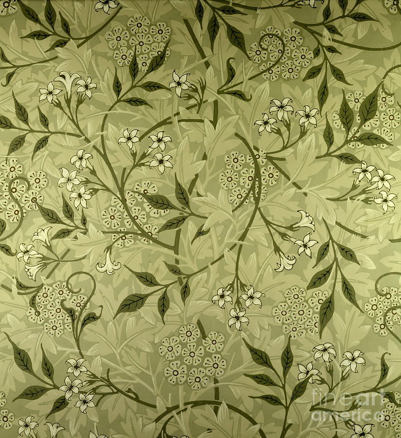 Jasmine wallpaper design Tapestry - Textile by William Morris