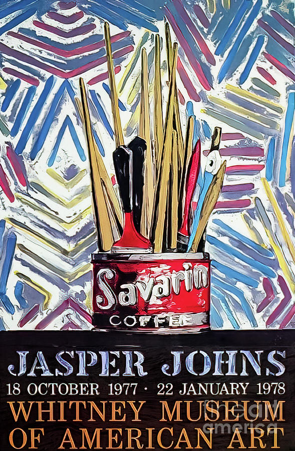 Jasper Johns Art Exhibition Poster New York 1978 Drawing by M G Whittingham