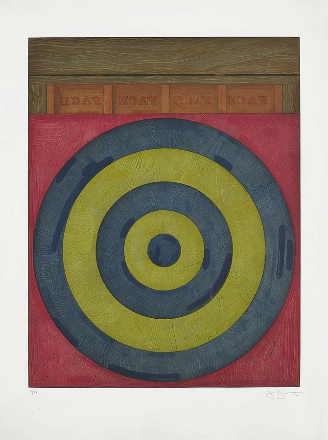 JASPER JOHNS Target With Four Faces Painting By Dan Hill Galleries   Jasper Johns Target With Four Faces Dan Hill Galleries 