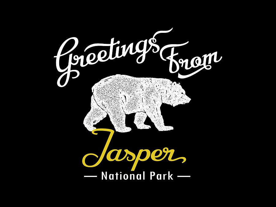 Jasper National Park Chalk Bear Digital Art by Flo Karp