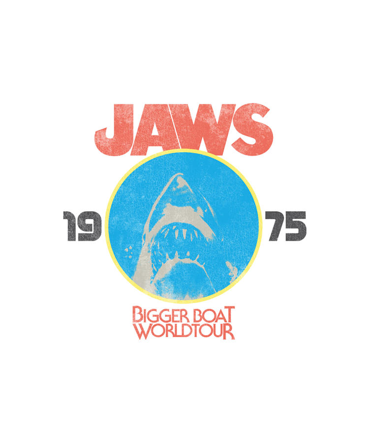 Sharks Digital Art - Jaws 1975 Bigger Boat Worldtour by Tinh Tran Le Thanh