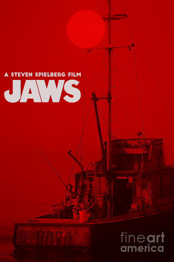 Jaws 1975 Mixed Media by Kool Zombie Design - Pixels