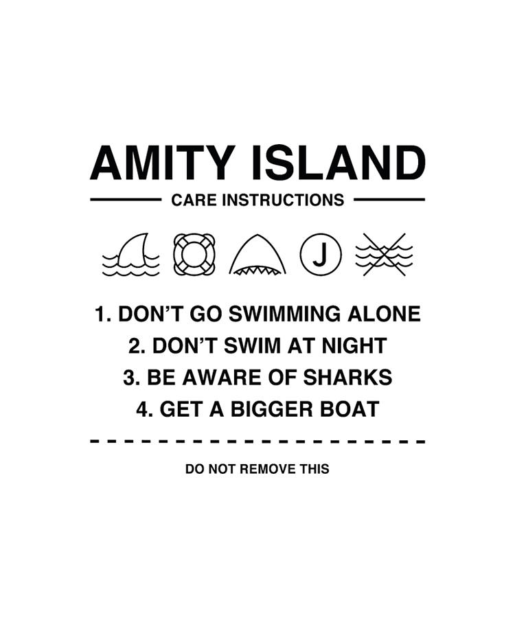Sharks Digital Art - Jaws Amity Island Beach Instructions by Tinh Tran Le Thanh
