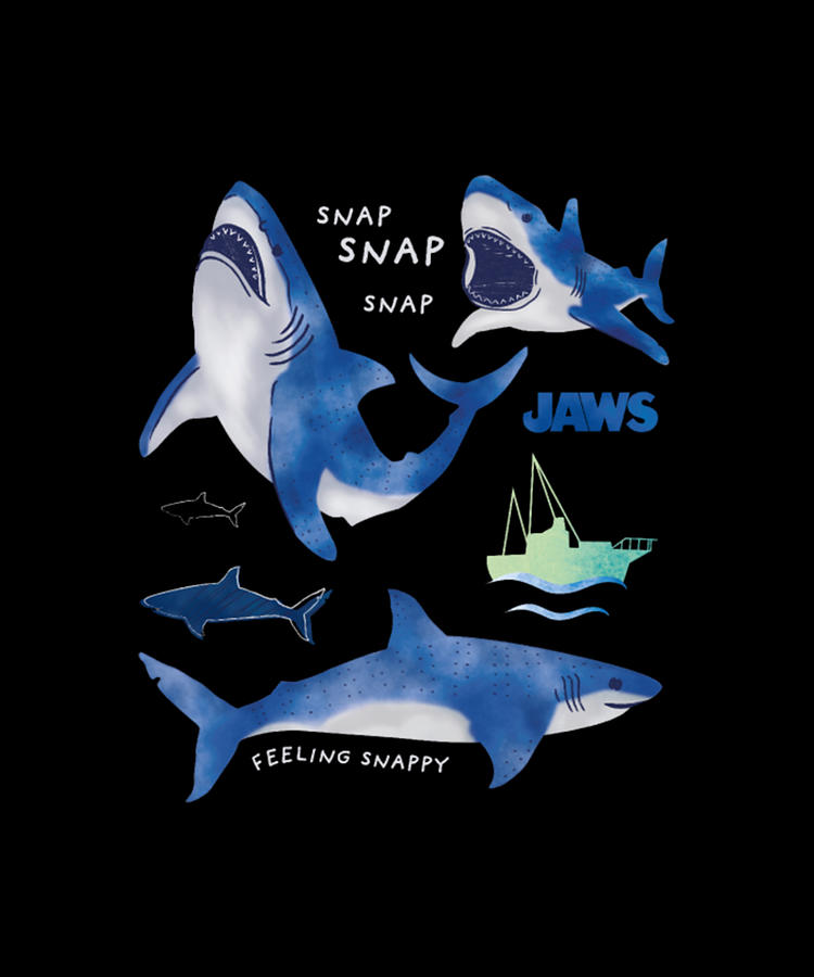 Sharks Digital Art - Jaws Feeling Snappy by Tinh Tran Le Thanh