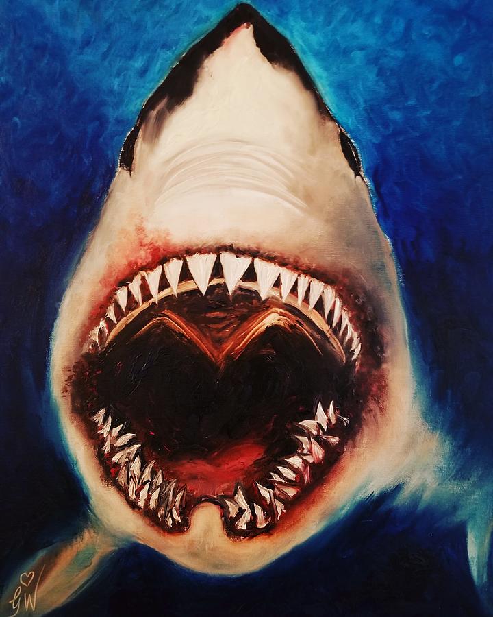 Sharks Painting - Sharky by Gladys Waters
