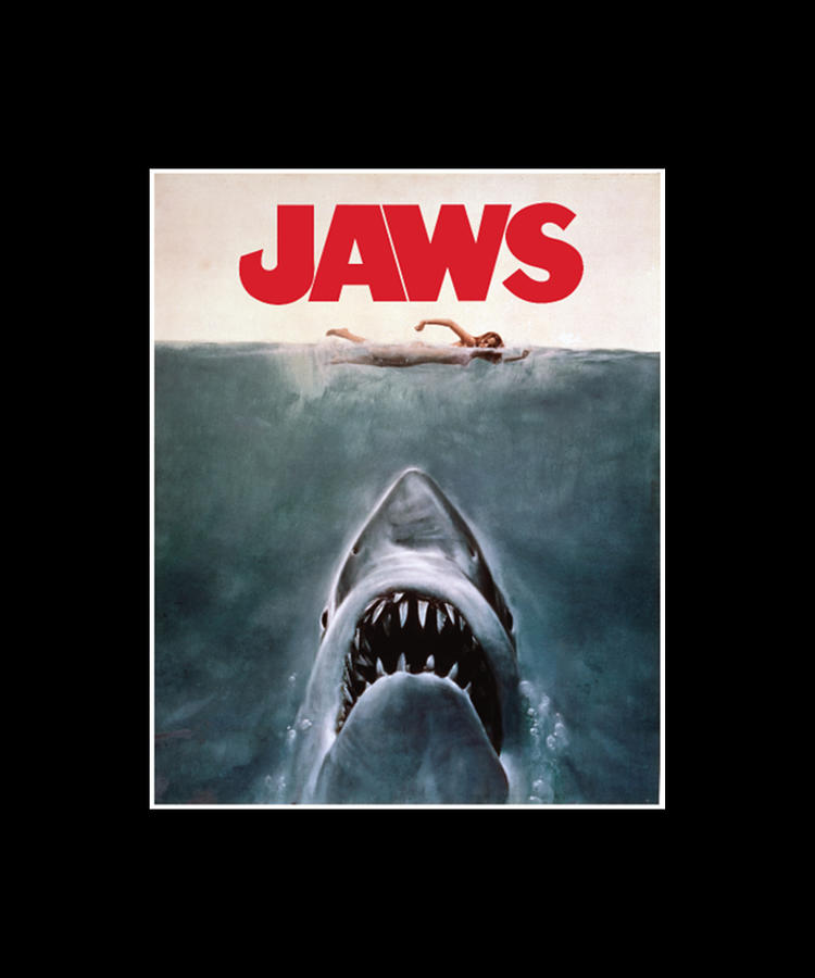 Sharks Digital Art - Jaws Movie Poster Logo by Tinh Tran Le Thanh