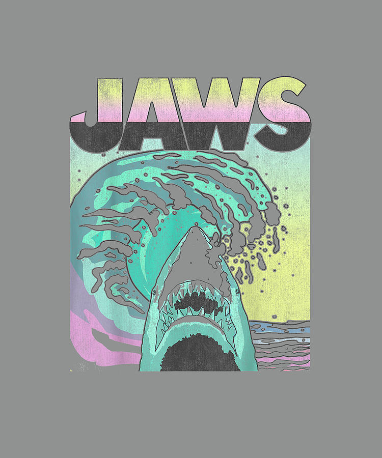 Jaws Retro Wave Poster Drawing by Alicia Cosper | Fine Art America