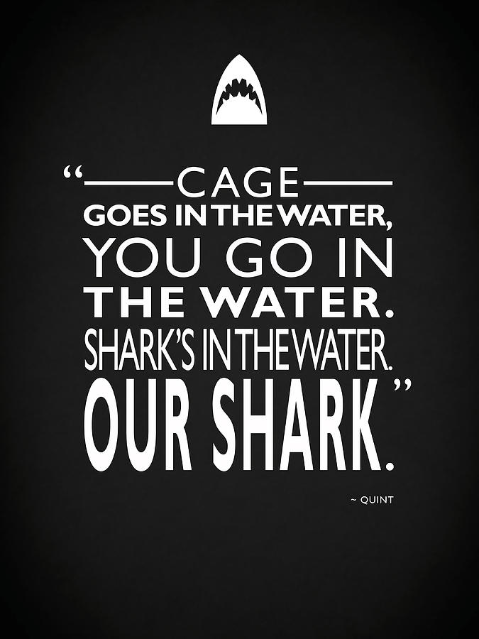 Jaws Sharks In The Water Canvas Print Painting by Cooper Ashley - Fine