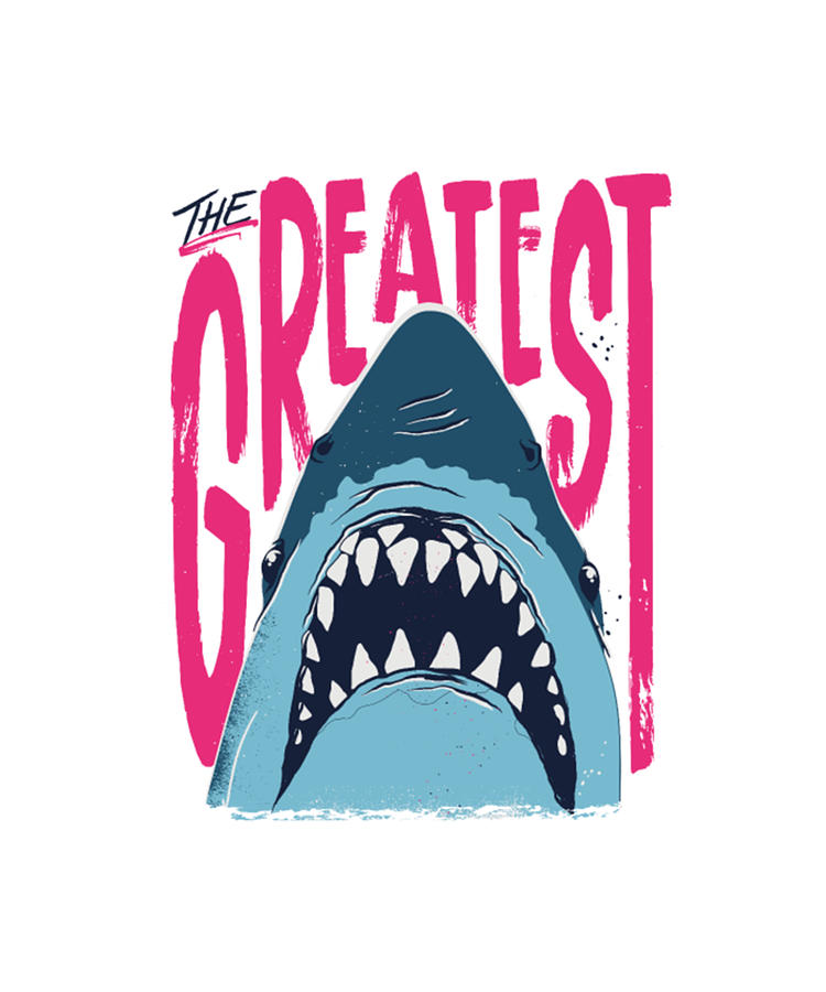 Sharks Digital Art - Jaws The Greatest Shark by Tinh Tran Le Thanh