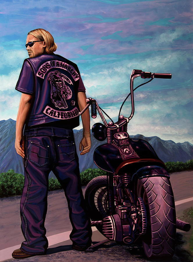 Charlie Hunnam Painting - Jax In Sons Of Anarchy Painting by Paul Meijering