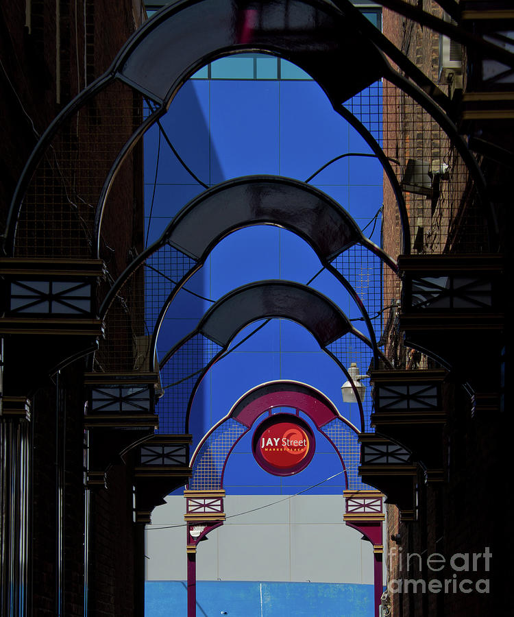 Sign Photograph - Jay Street Alley by Neil Shapiro