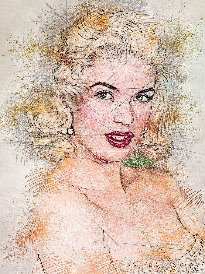 Jayne Mansfield Digital Art By Streich Roslyn Pixels 