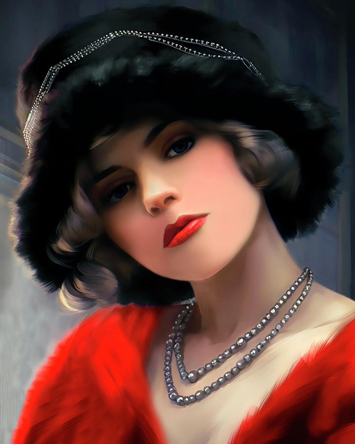 Jazz Age Flapper Girl 2 Painting by Yontartov - Fine Art America