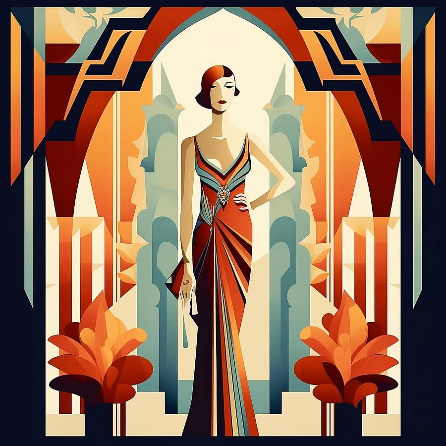 Art Deco Digital Art - Jazz Age Goddess by Karyn Robinson