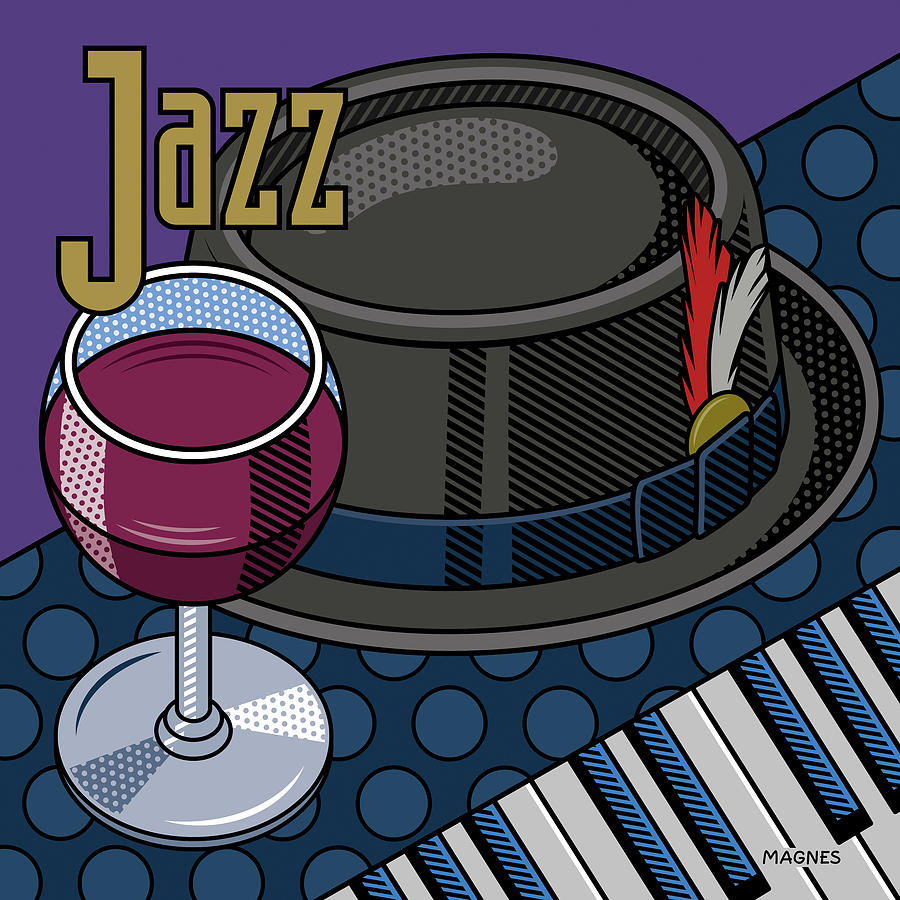 Jazz and a Wine Digital Art by Ron Magnes