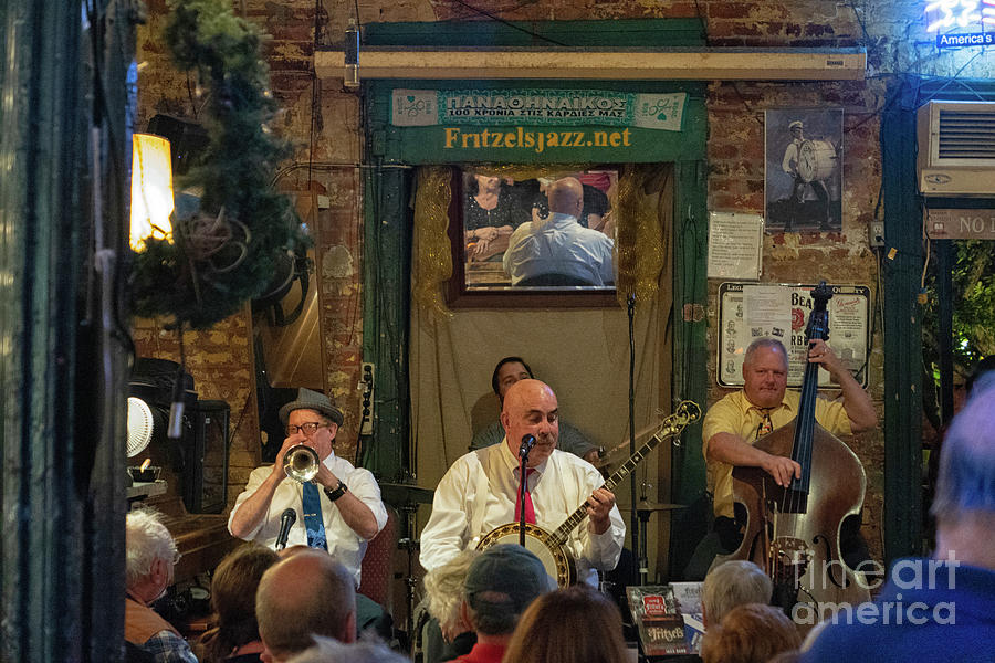 Jazz band playing at Fritzels in New Orleans Photograph by Patricia Hofmeester