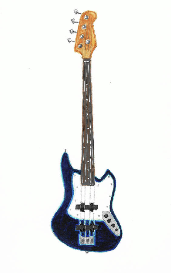 Jazz Bass Acoustic Guitar Painting by Michael Vigliotti